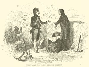 Junot und Napoleon vor Toulon (Gravur)