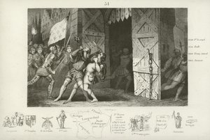 Killing of Etienne Marcel, provost of the merchants of Paris, by Jean Maillard, Paris, July 1358  af French School