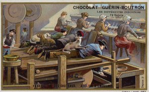 Kniv fremstilling. Slibeværksted (chromolitho) af French School