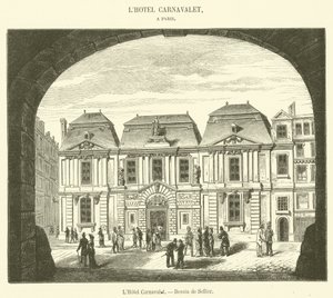 Hotel Carnavalet (gravering) af French School