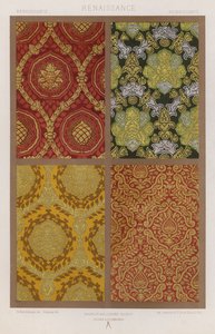 The Ornament of Fabrics: Renaissance (farve litho) af French School