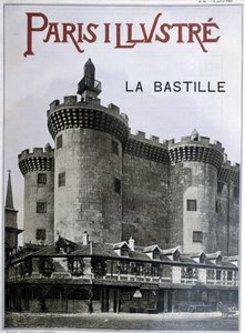 La Bastille. Forside af avisen "Paris illustrious"" af 13. juli 1889. af French School