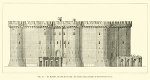 La Bastide, fra byens side, faksimile af en tallerken af ​​Du Cerceau, 1575 af French School