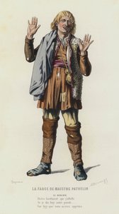 La Farce De Maistre Pathelin (farvegravering) af French School