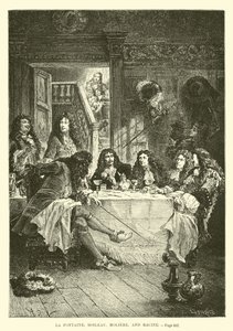 La Fontaine, Boileau, Moliere og Racine af French School