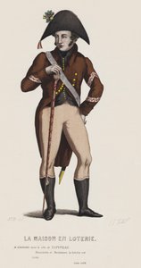 Lotterihuset, Scene XXIX (farvet gravering) af French School