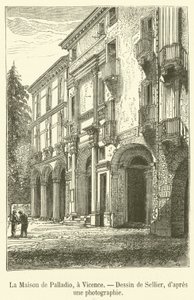 La Maison de Palladio, a Vicence (gravering) af French School