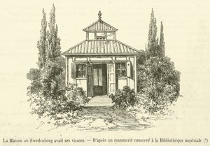 Huset hvor Swedenborg havde sine visioner (gravering) af French School
