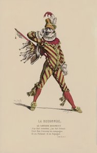 Den anerkendte, kaptajn Rodomont (farvet gravering) af French School