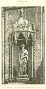 La Statue de Saint Georges, en Or-San-Michele (gravering) af French School