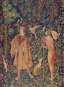 La Vie Seigneuriale - Afgang på jagten, ca. 1500 af French School