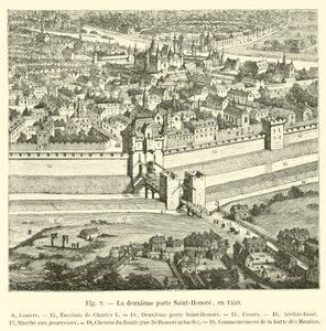 Den anden Porte Saint-Honore, i 1450 af French School