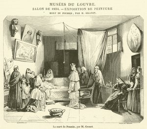 Poussins død (kobberstik) af French School
