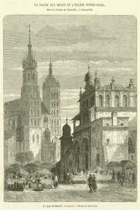 Markedspladsen, Krakow (gravering) af French School