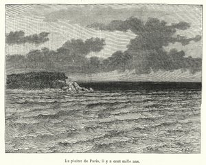 Paris-sletten for hundrede til tusind år siden (gravering) af French School