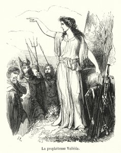 La prophetesse Velleda (gravering) af French School