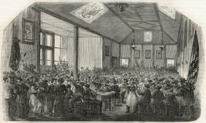 Bådmændenes værtshus i Bercy i det 19. århundrede - Indgravering i "Tableau-de-Paris"" af Edmond Texier 1852 af French School