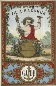 Etiket til Fil a Bacchus af French School