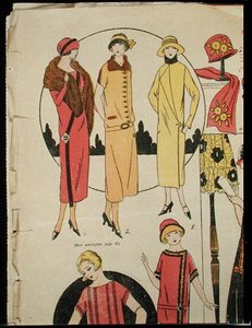 Damekjoler og en frakke, illustration fra 