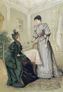 Damer drikker te. ca. 1890 af French School