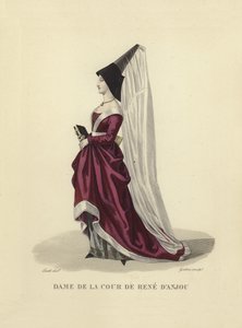 Dame ved hoffet til Rene af Anjou af French School