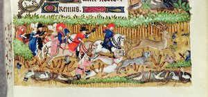 Lat 1156 B f. 163 November; hjortejagt, fra Marguerite dOrleans