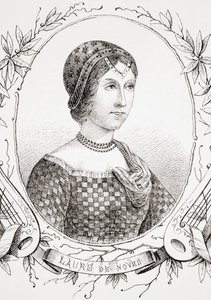 Laura de Noves, fra The Ancient and Modern Universal History, udgivet i Strasbourg ca. 1860 (gravering) af French School