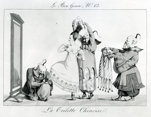 Le Bon Genre - Det kinesiske toilet, 1813 af French School