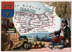 Le Calvados (14) Basse Normandiet (Nedre Normandiet), Frankrig. Portræt af Jules Sebastien Cesar Dumont d