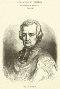 Kardinal de Cheverus, ærkebiskop af Bordeaux (stik) af French School