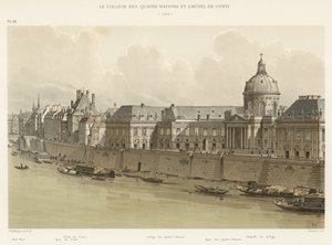College of the Four Nations og Hotel de Conti, 1689 af French School