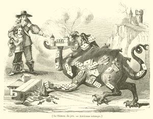 Le Demon du jeu (kobberstik) af French School