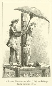 Doktor Shebbeare i søjlen, 1758, Tryk fra det attende århundrede af French School