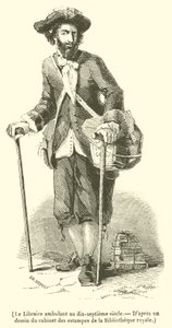 Den omrejsende boghandler i det syttende århundrede (gravering) af French School