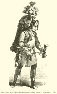 The Coconut Merchant (gravering) af French School