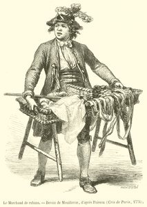 The Ribbon Merchant (gravering) af French School