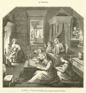 The Morning, Sixteenth Century Gravering (gravering) af French School