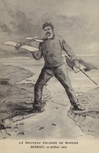 The New Colossus of Rhodes, Bleriot, 25. juli 1909 (litho) af French School