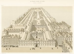 Det kongelige palads i 1679, ifølge La Boissiere af French School