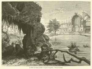 Palais du Champ de Mars, udsigt taget fra hulen (gravering) af French School
