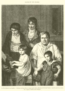 Fader Gerard og hans familie (gravering) af French School