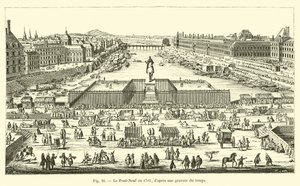 Pont-Neuf i 1702, fra en gravering fra tiden af French School
