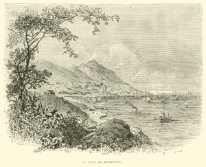 Le Port de Hongkong (kobberstik) af French School