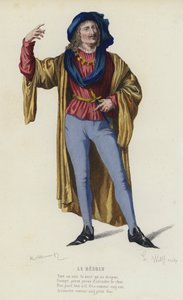 Le Resolu (farvet gravering) af French School