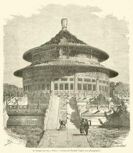 Himlens Tempel, i Beijing (gravering) af French School