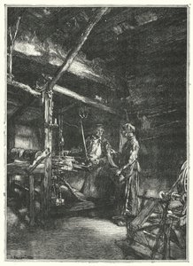 Væveren (gravering) af French School