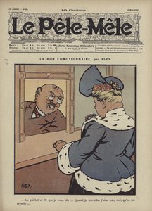 Den gode embedsmand (farve litho) af French School