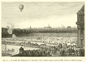 Tuileriehaven den 1. december 1783, anden flyrejse for MM Charles og Robert den Yngre af French School