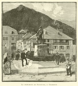 Das Denkmal von Saussure in Chamonix