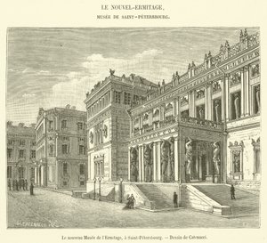 Det nye Eremitagemuseum i Sankt Petersborg (gravering) af French School